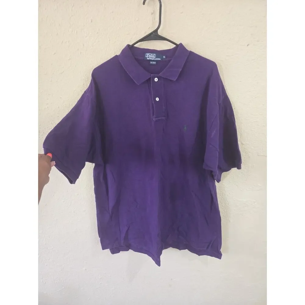 Polo Ralph Lauren Polo Shirt, Mens Size XL, Short Sleeve, Purple, 100% Cotton - Picture 1 of 5